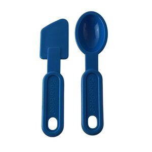 Fisher Price Fun With Food Blue Spoon & Spatula 6" Toy Utensils
